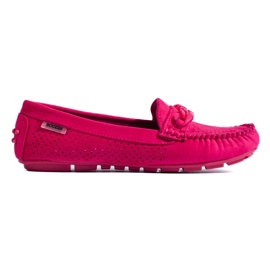 Mocasines Shelovet de ante calado rosa para mujer rosado Mocasines Shelovet de ante calado rosa para mujer rosado