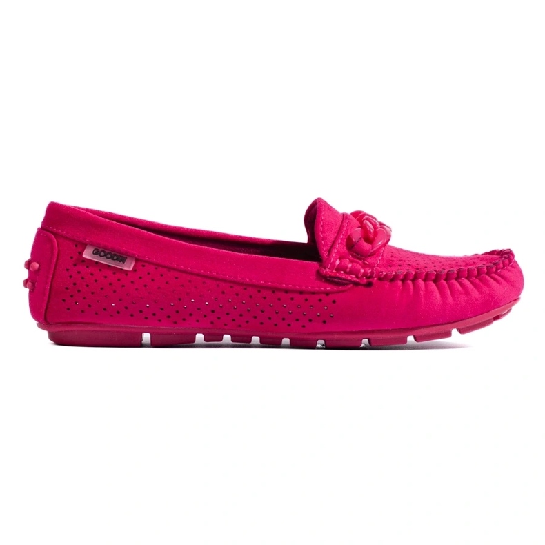 Mocasines Shelovet de ante calado rosa para mujer rosado