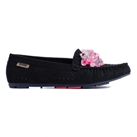 Mocasines Shelovet de mujer en ante negro Mocasines Shelovet de mujer en ante negro