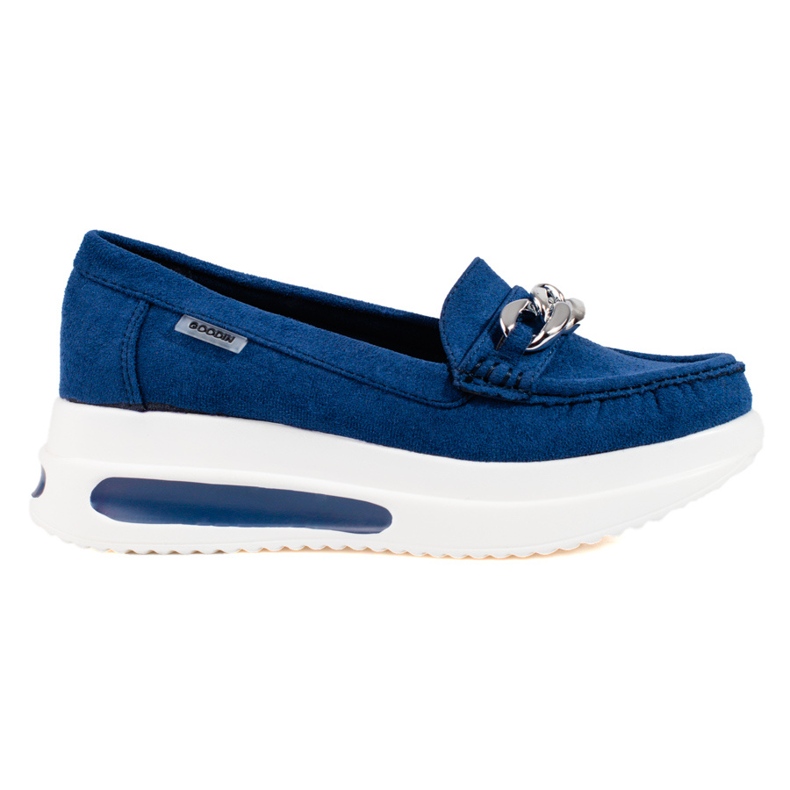 Mocasines cuña mujer Shelovet azul Mocasines cuña mujer Shelovet azul