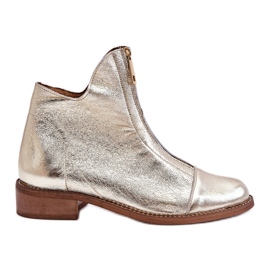 Botas Piel Cremallera Nicole 2785/007 Oro dorado