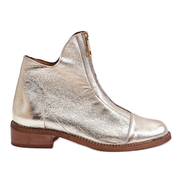 Botas Piel Cremallera Nicole 2785/007 Oro dorado