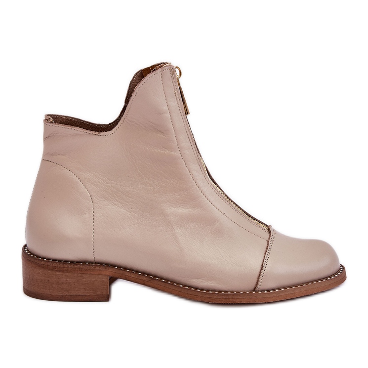 Botas Piel Cremallera Nicole 2785/008 Beige