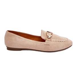 Vinceza Mocasines De Ante Con Elemento Decorativo Caña Beige