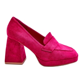Vinceza Salón Fucsia Adriel De Ante Con Tacón Grueso Y Plataforma rosa