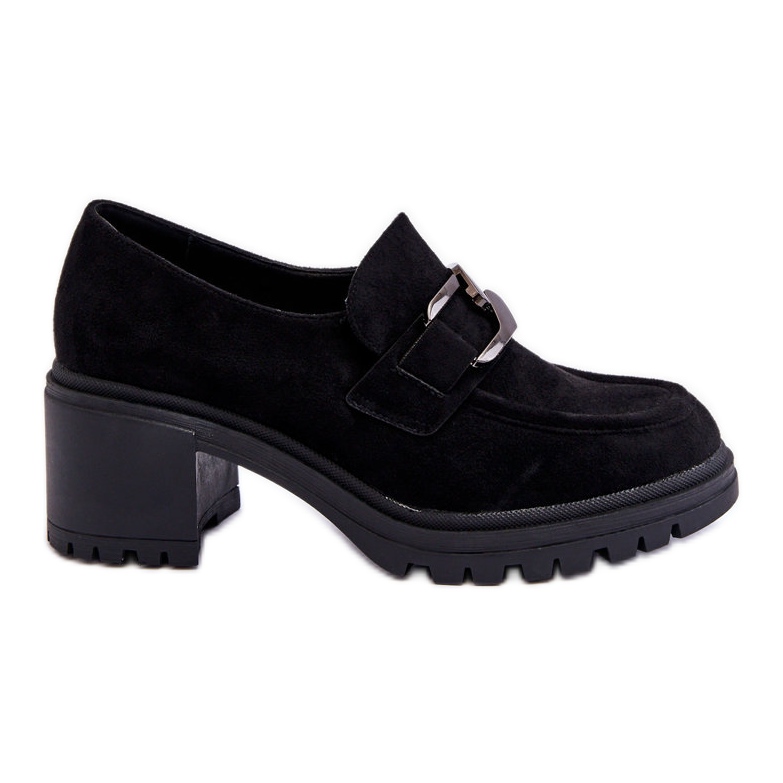 Vinceza Tacones Gruesos De Ante Negro Finley