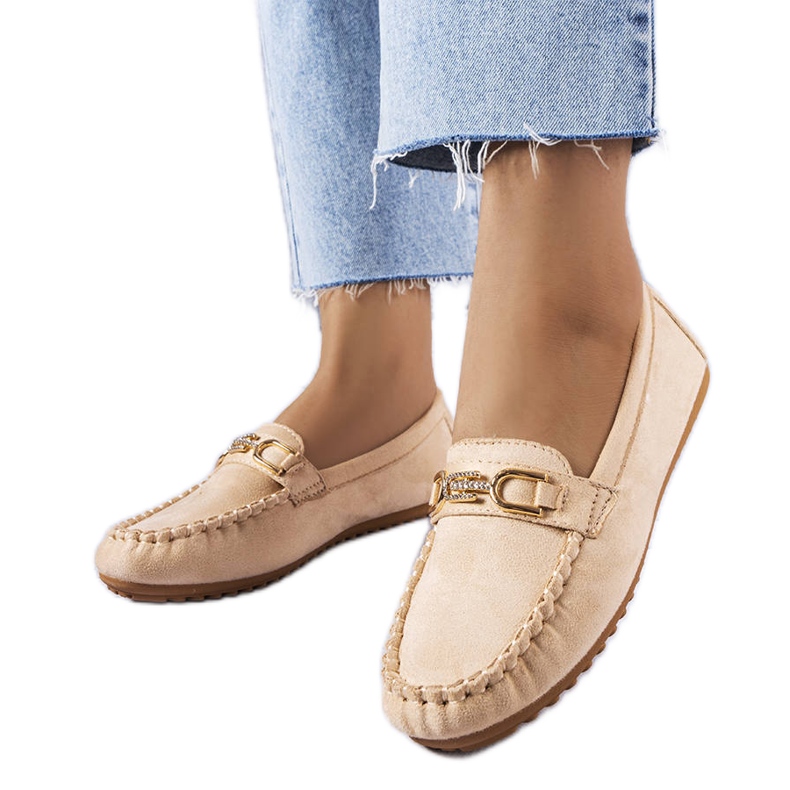 Mocasín Charrette beige con plantilla de piel