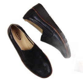 Zapatos de mujer de piel, slip-on negro Helios 350 Zapatos de mujer de piel, slip-on negro Helios 350