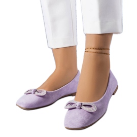 Bailarinas moradas con lazo Gaillou violeta