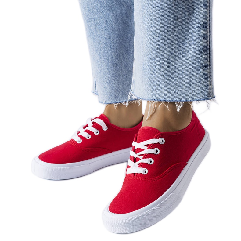 Deportivas Fantina tejido rojo
