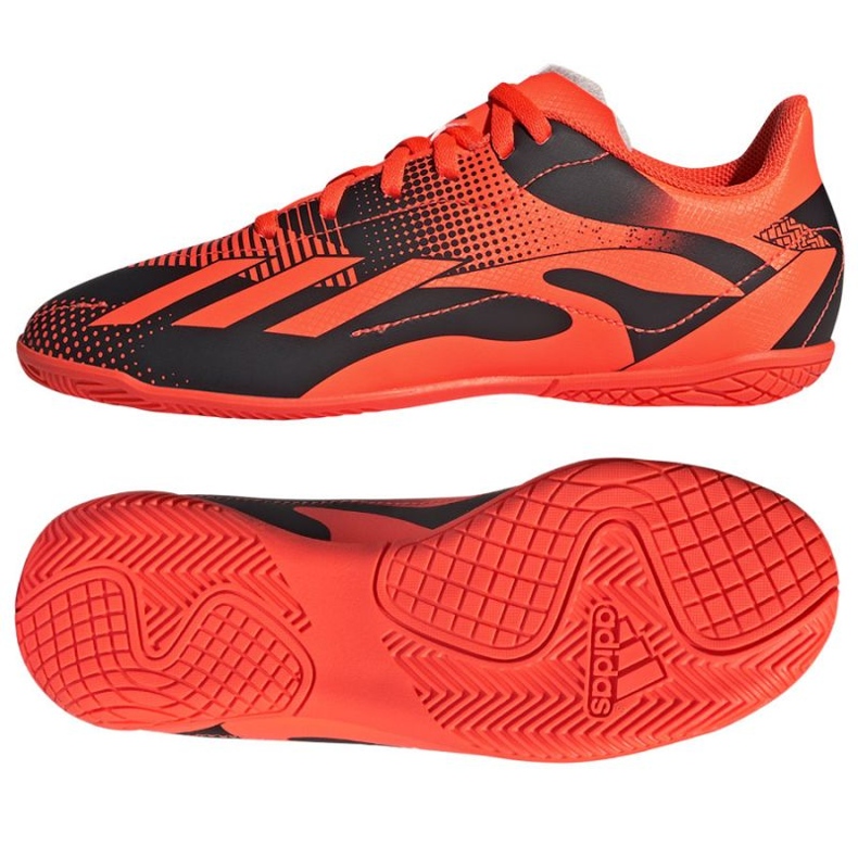 Adidas X Speedportal Messi.4 In Jr GZ5138 zapatos de fútbol naranja naranjas y tintos
