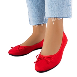 Bailarinas rojas con lazo Chandonnet rojo
