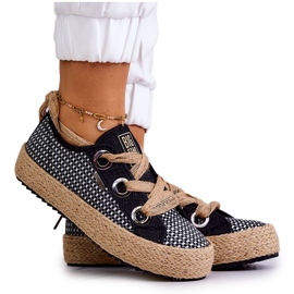 Sneakers Mujer Trenzadas Big Star JJ274393 Negro beige