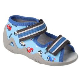 Zapatillas para niños de Befado inserta de cuero 350p036 azul en automóviles