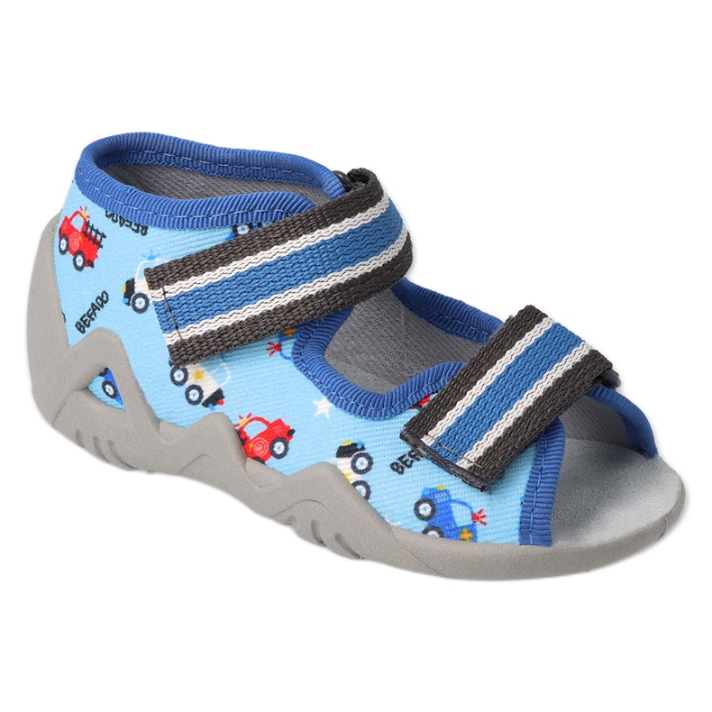 Zapatillas para niños de Befado inserta de cuero 350p036 azul en automóviles