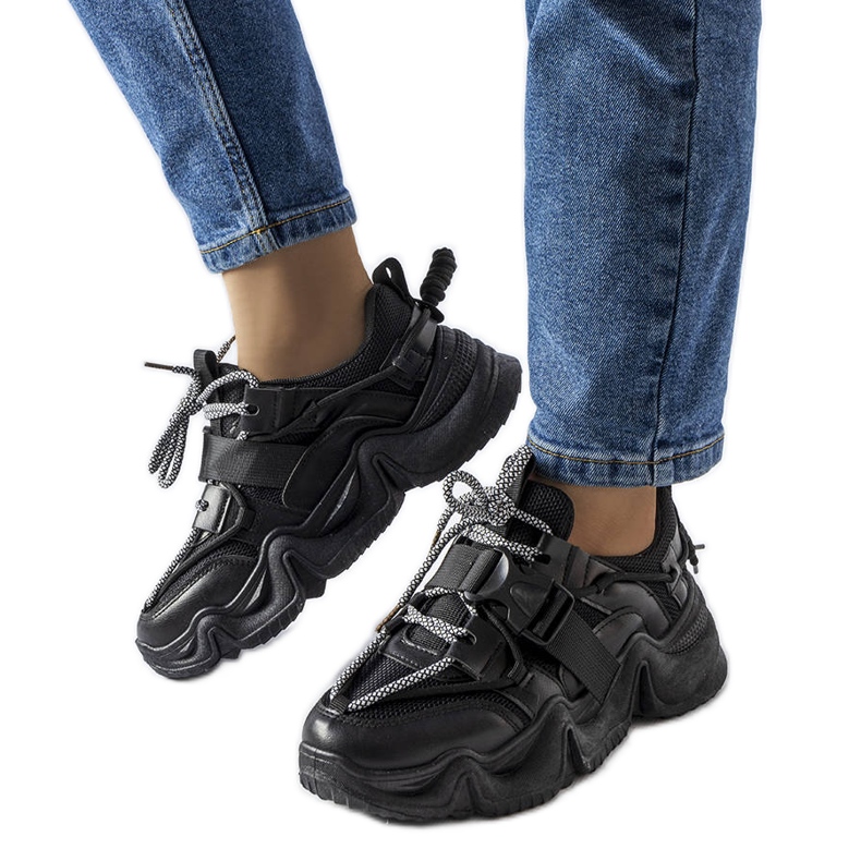 BM Glamorosas zapatillas negras de Desforges negro