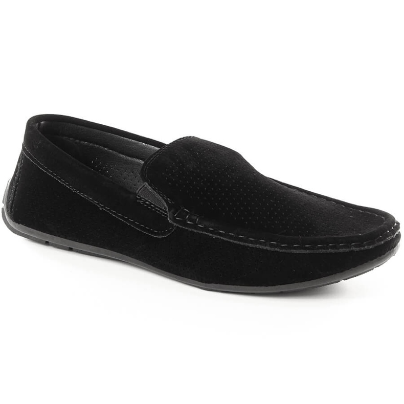 News Mocasín slip-on hombre Novedad 4873 ante negro calado
