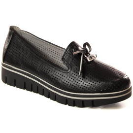 Zapatos plataforma mujer negros calados Jezzi RMR2268-2