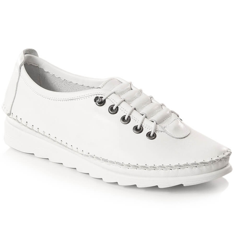 Zapatos mujer piel elasticos blanco Artiker 52C0675