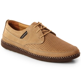 Zapato hombre piel calada beige ligero T.Sokolski Sar W21-913 marrón