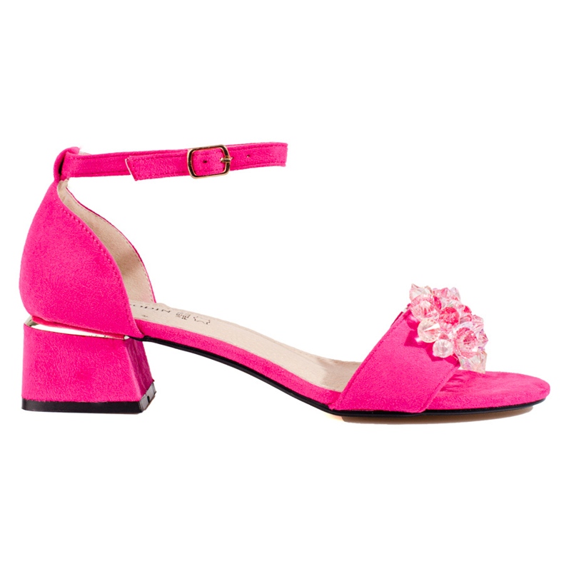 Sandalias mujer tacón bajo Shelovet rosa rosado