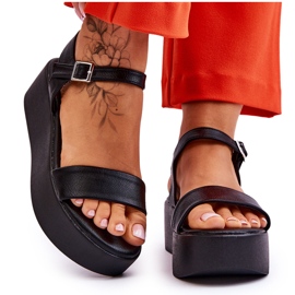 Vinceza Sandalias Mujer On A Massive Platform Negro Casen