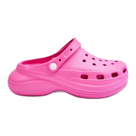 Pantuflas De Espuma De Mujer Crocs Rosa Oscuro Coline rosado