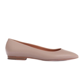 Marco Shoes bailarinas de piel suave beige