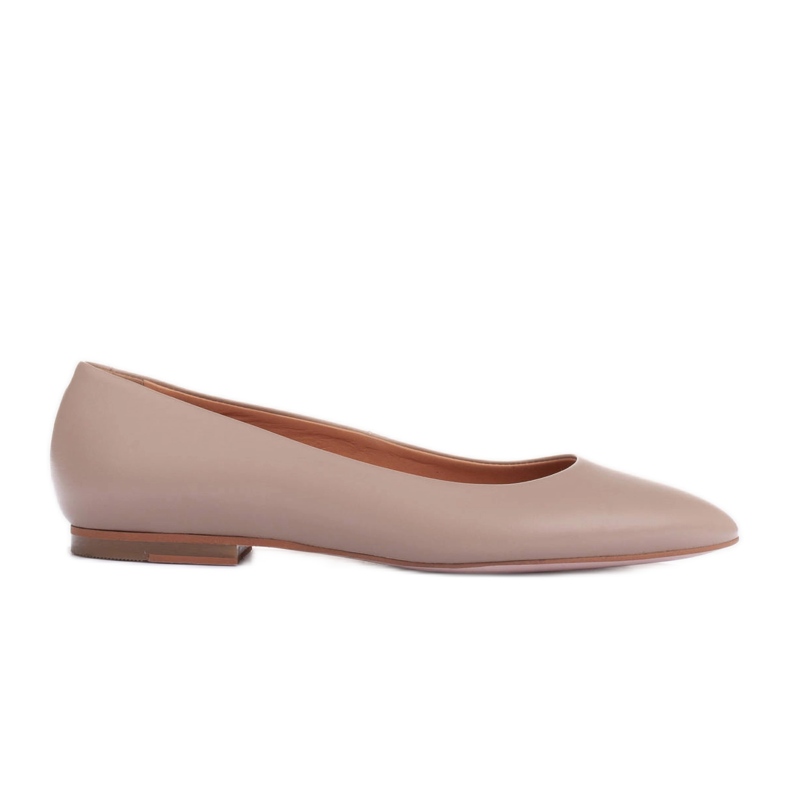 Marco Shoes bailarinas de piel suave beige