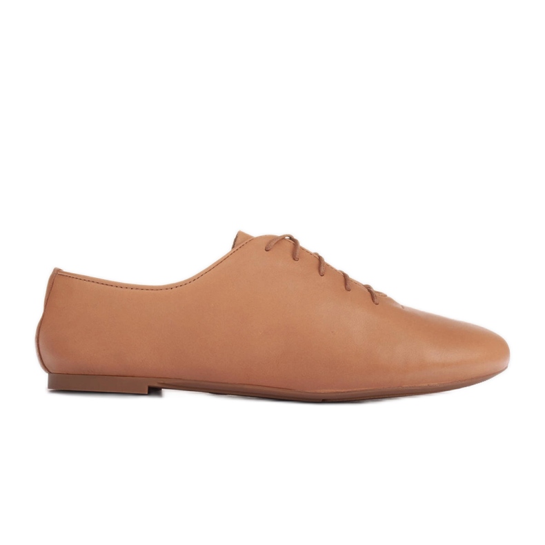 Marco Shoes Bailarinas confeccionadas en delicada piel flor marrón