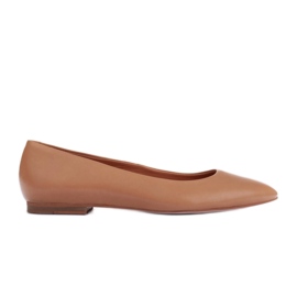 Marco Shoes bailarinas de piel suave marrón