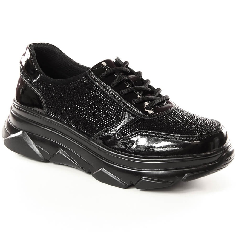 Zapatos mujer charol con circonitas negro Filippo DP2138