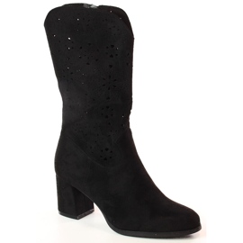 M. DASZYŃSKI Botas cowboy primavera mujer negras M.Daszyński SA156-11 negro