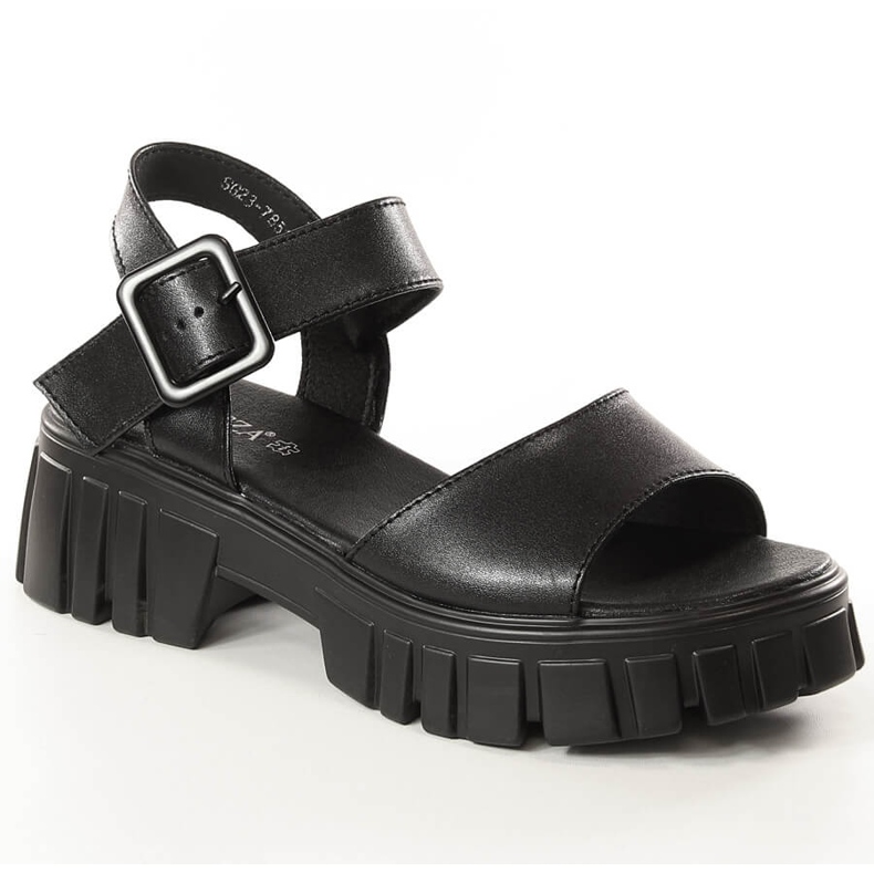 Sandalias mujer plataforma negras Vinceza SG23-7852 negro