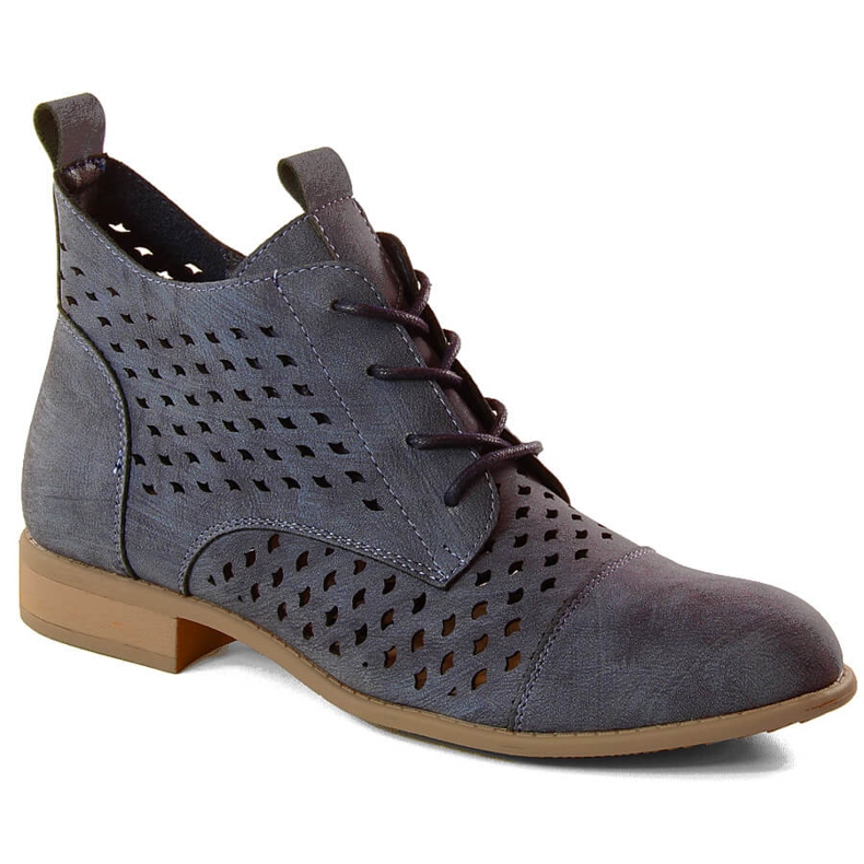 Botas primavera mujer caladas azules Jezzi ASA142-45 Botas primavera mujer caladas azules Jezzi ASA142-45