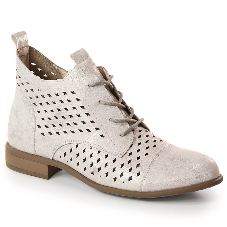 Botas primavera mujer caladas plateadas Jezzi ASA142-45 plata