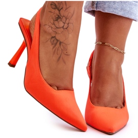 FS1 Tacones en punta clásicos Neon Orange Whitley naranja