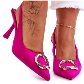 Alfileres De Moda Con Decoración Y Circonitas Fucsia Alexia rosado