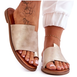 Evento Chanclas Mujer Piel Oro Claro Amite dorado