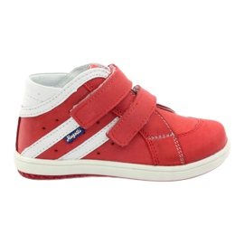 Zapatos de cuero hugotti con velcro rojo