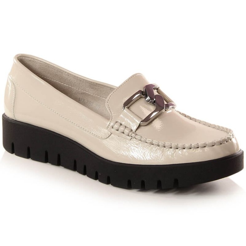 Mocasines plataforma lacada Sergio Leone W SK382D beige