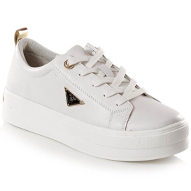 Zapatos mujer en piel con plataforma blanco Filippo DP3533/23