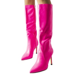 Inna Botas de tacón rosa neón de Jaylin rosado