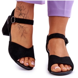 Vinceza Cómodas Sandalias De Gamuza Sobre Un Tacón Bellamy Negro Vinceza Cómodas Sandalias De Gamuza Sobre Un Tacón Bellamy Negro