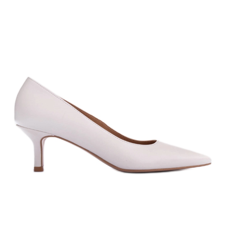 Marco Shoes Elegantes stilettos con tacón bajo blanco