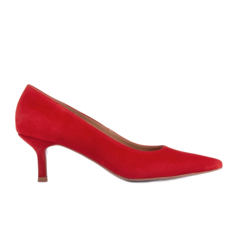 Marco Shoes Elegantes stilettos con tacón bajo rojo