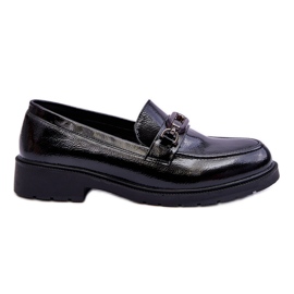 S.Barski Mocasines Mocasines Lacados Con Adorno Maura Negro