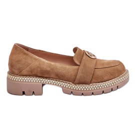 FILIPCZYK Mocasines Elegantes De Ante Beige Oscuro Laverne
