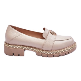 FILIPCZYK Mocasines Elegantes De Piel Beige Claro Laverne