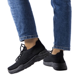 Belluci Zapatillas negras con parte superior flexible de Gois negro Belluci Zapatillas negras con parte superior flexible de Gois negro